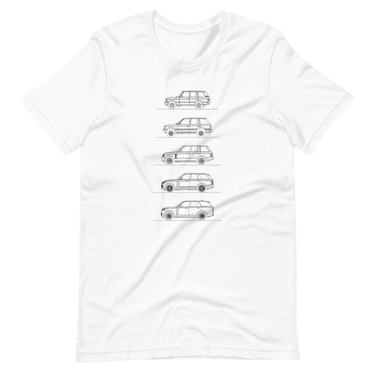 White Land Rover Range Rover T-Shirt design