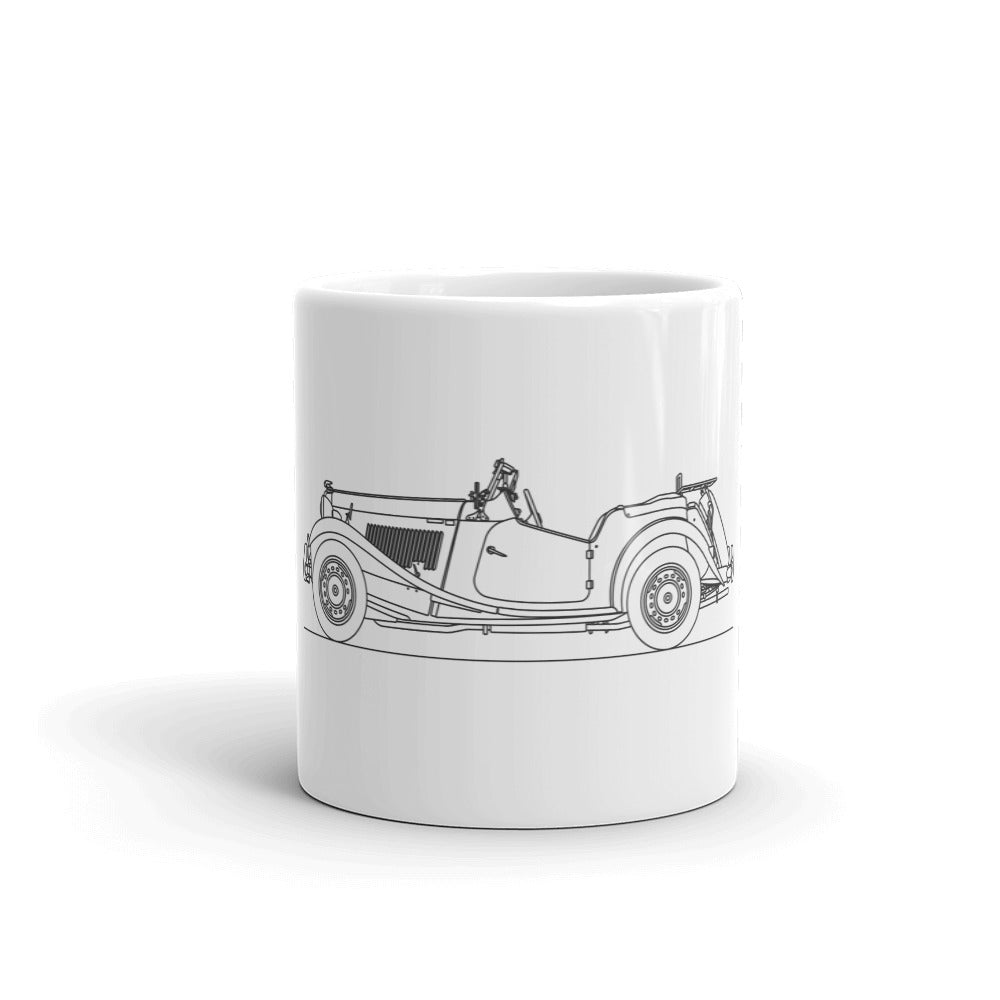 Glossy white mug with a sleek design