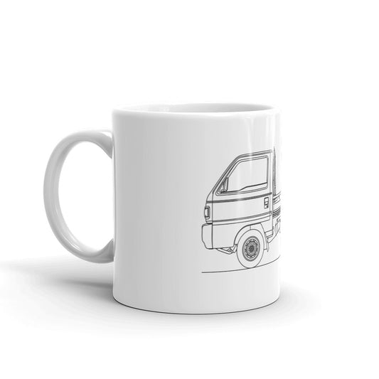 Honda Acty 2nd Gen mug in glossy white