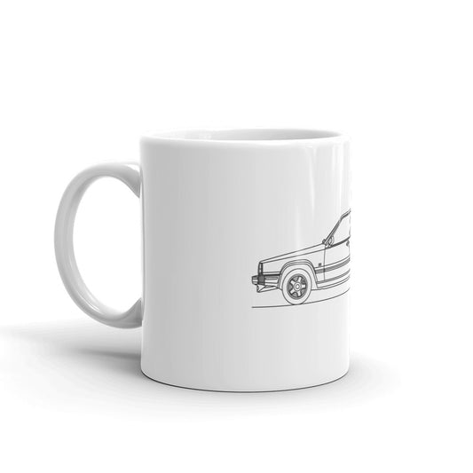 White glossy Volvo 740 GLT mug 15oz