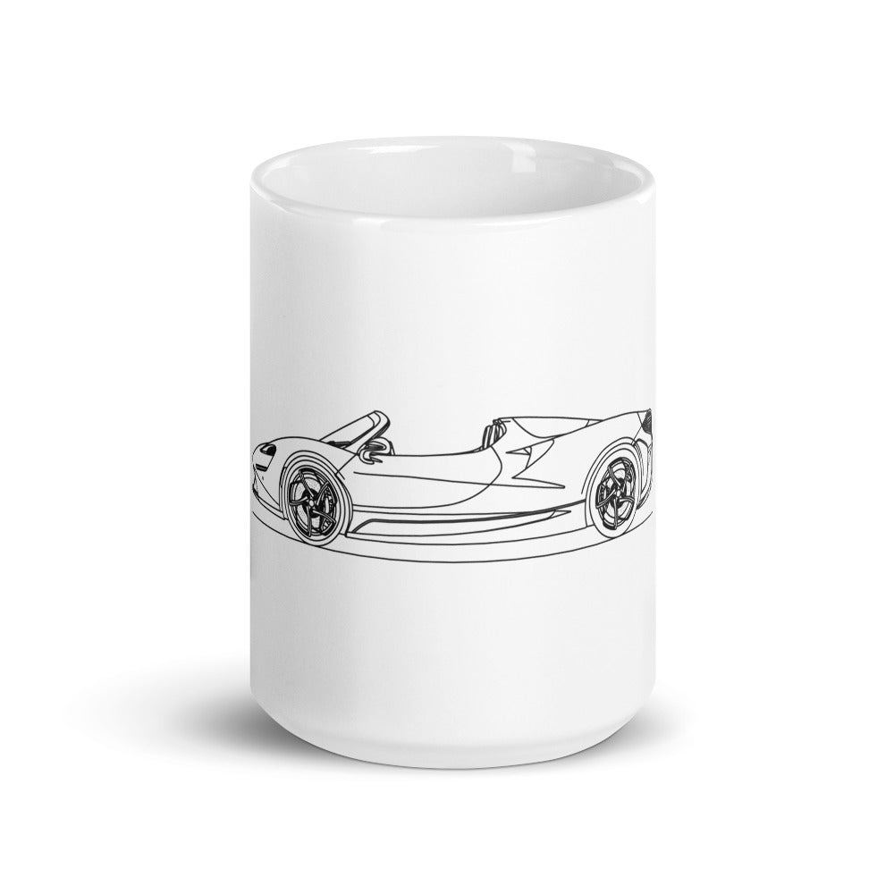 White glossy mug featuring McLaren Elva design