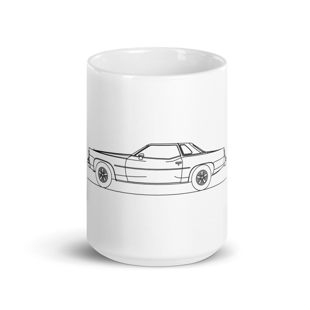 White glossy mug featuring Pontiac Grand Prix design