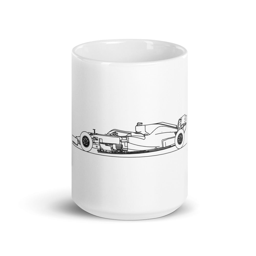 White glossy Red Bull RB16B mug design