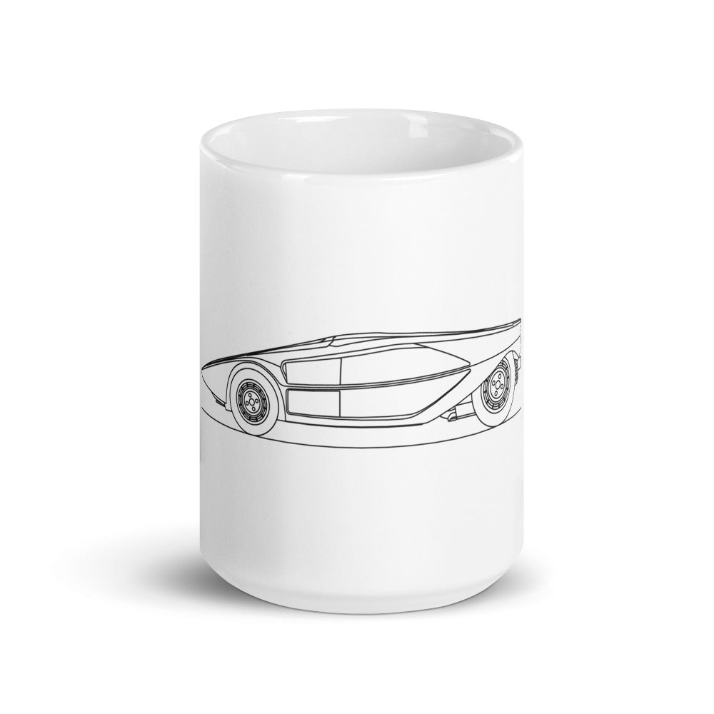 White glossy mug featuring a sleek design