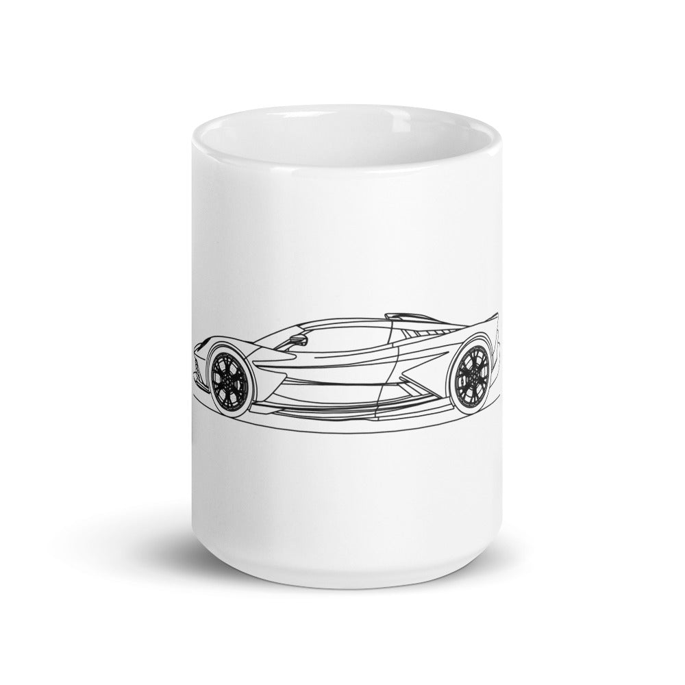 White glossy Aston Martin Valhalla mug image