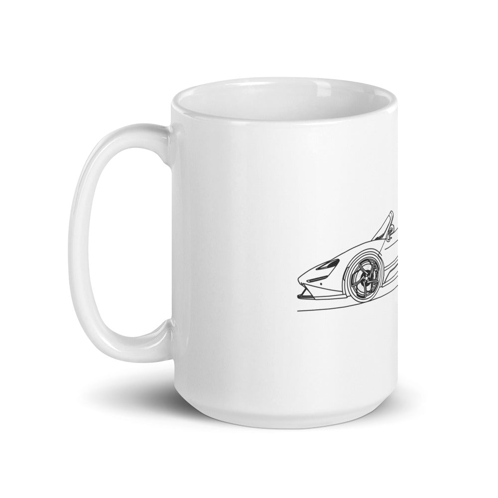 White glossy mug featuring McLaren Elva design