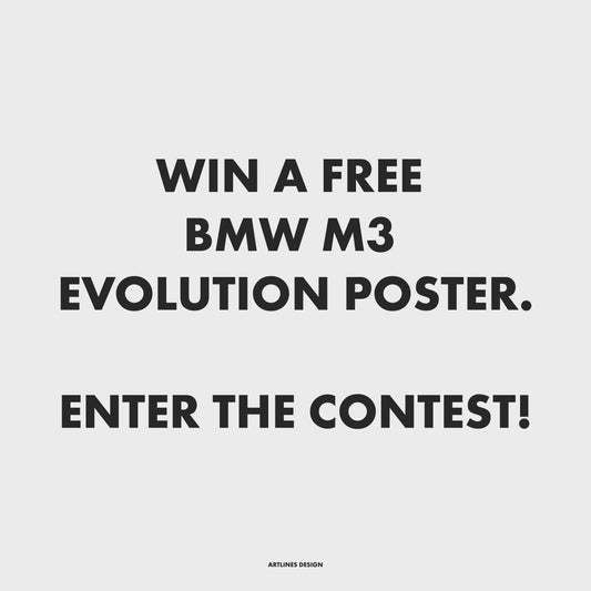 Win a free BMW M3 Poster! - Artlines Design