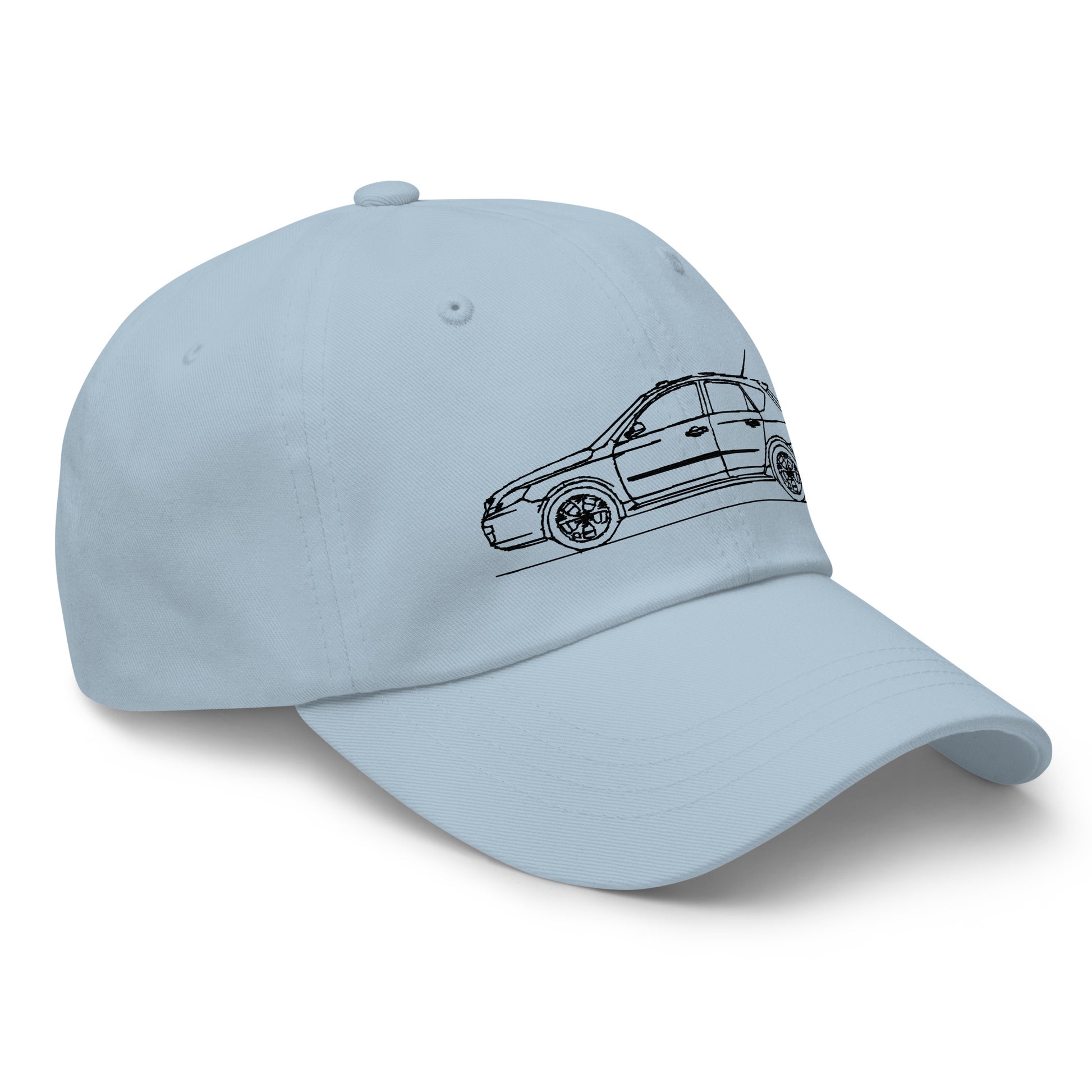Light blue classic dad hat with curved brim