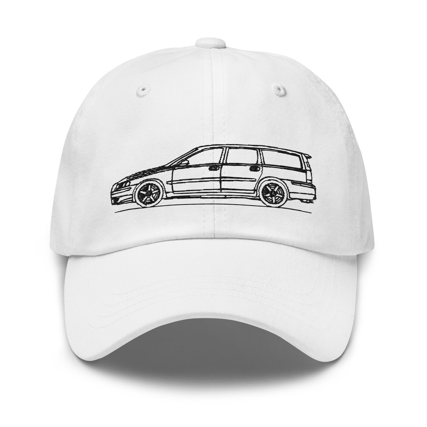 Classic dad hat in white color front view
