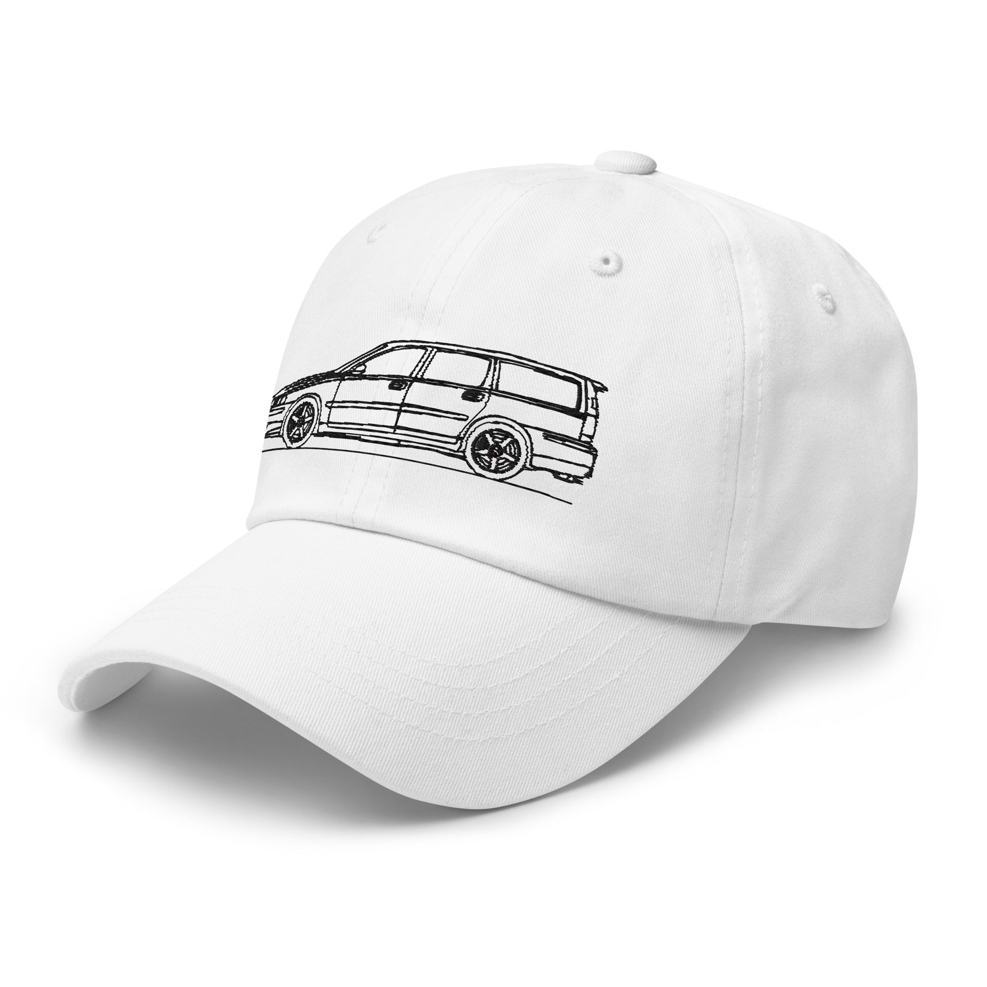 Classic dad hat in white color displayed