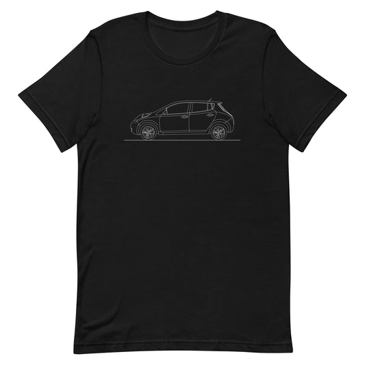 Nissan Leaf Silhouette Design on stylish T-shirt