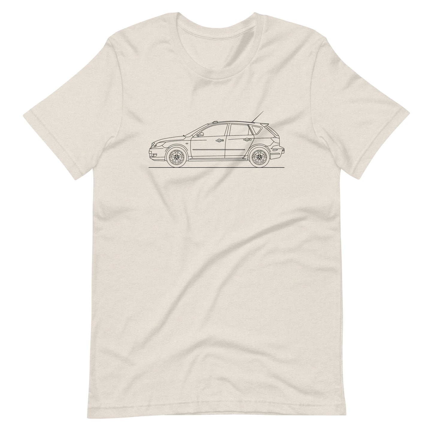Heather dust unisex Mazda 3 t-shirt design