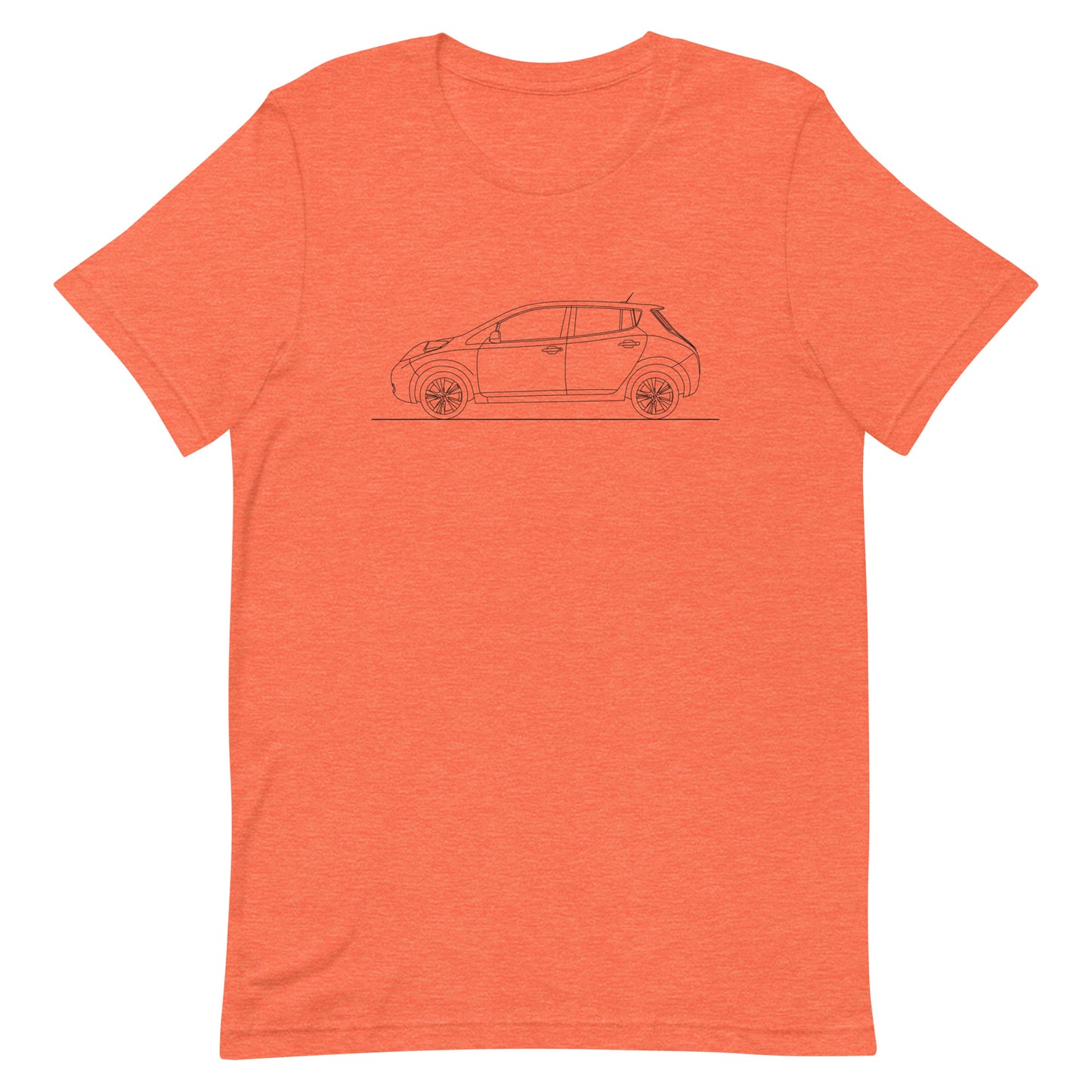 Unisex Nissan Leaf t-shirt in heather orange