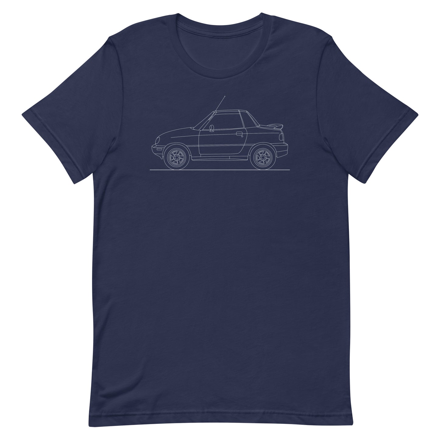 Navy Suzuki X90 t-shirt displayed on model