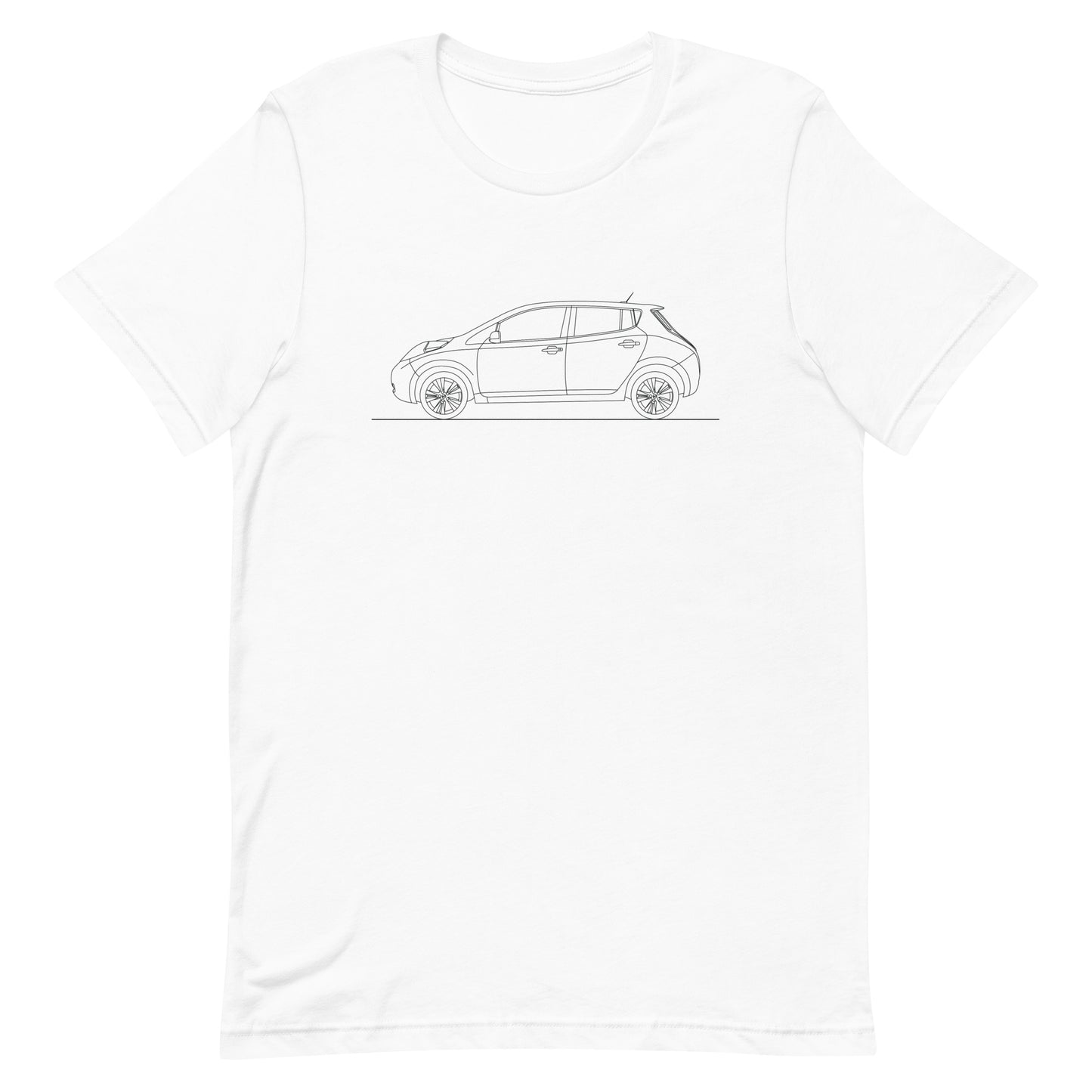 Unisex Nissan Leaf t-shirt in white.