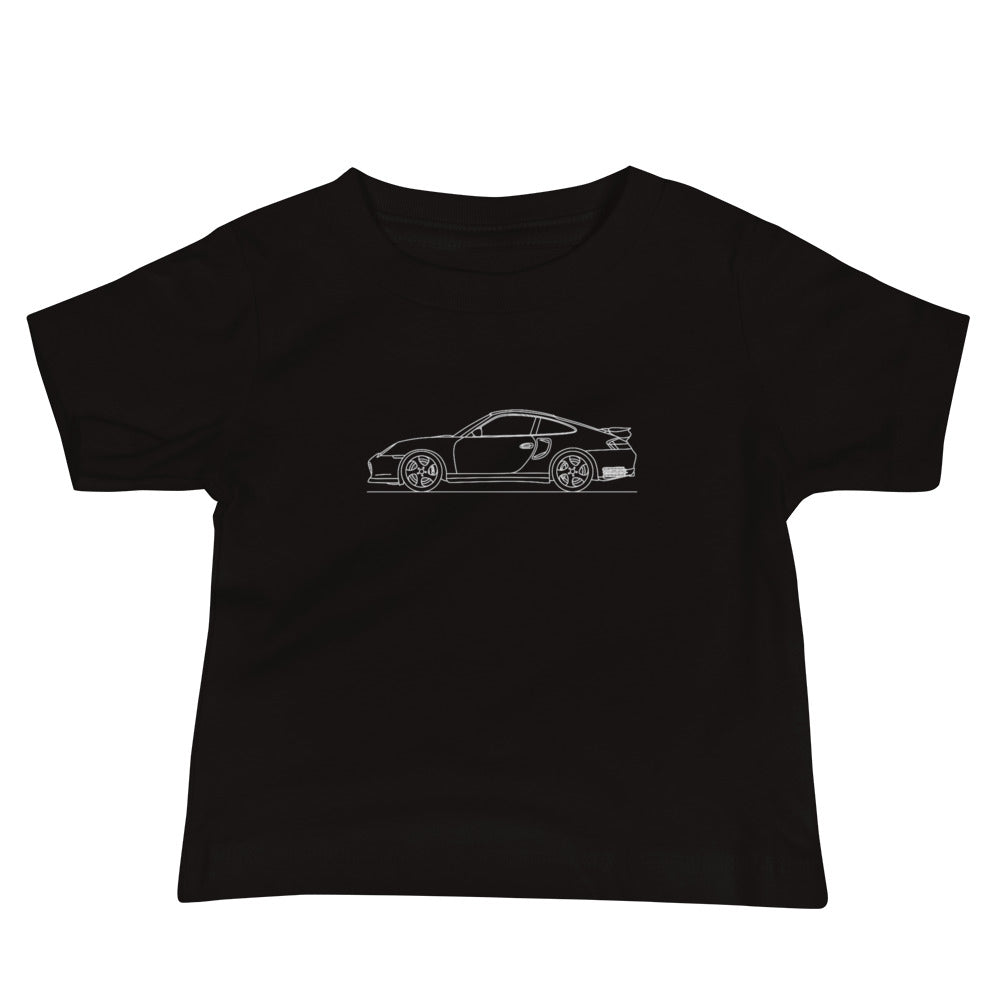 Baby wearing Porsche 911 996 Turbo Outline tee