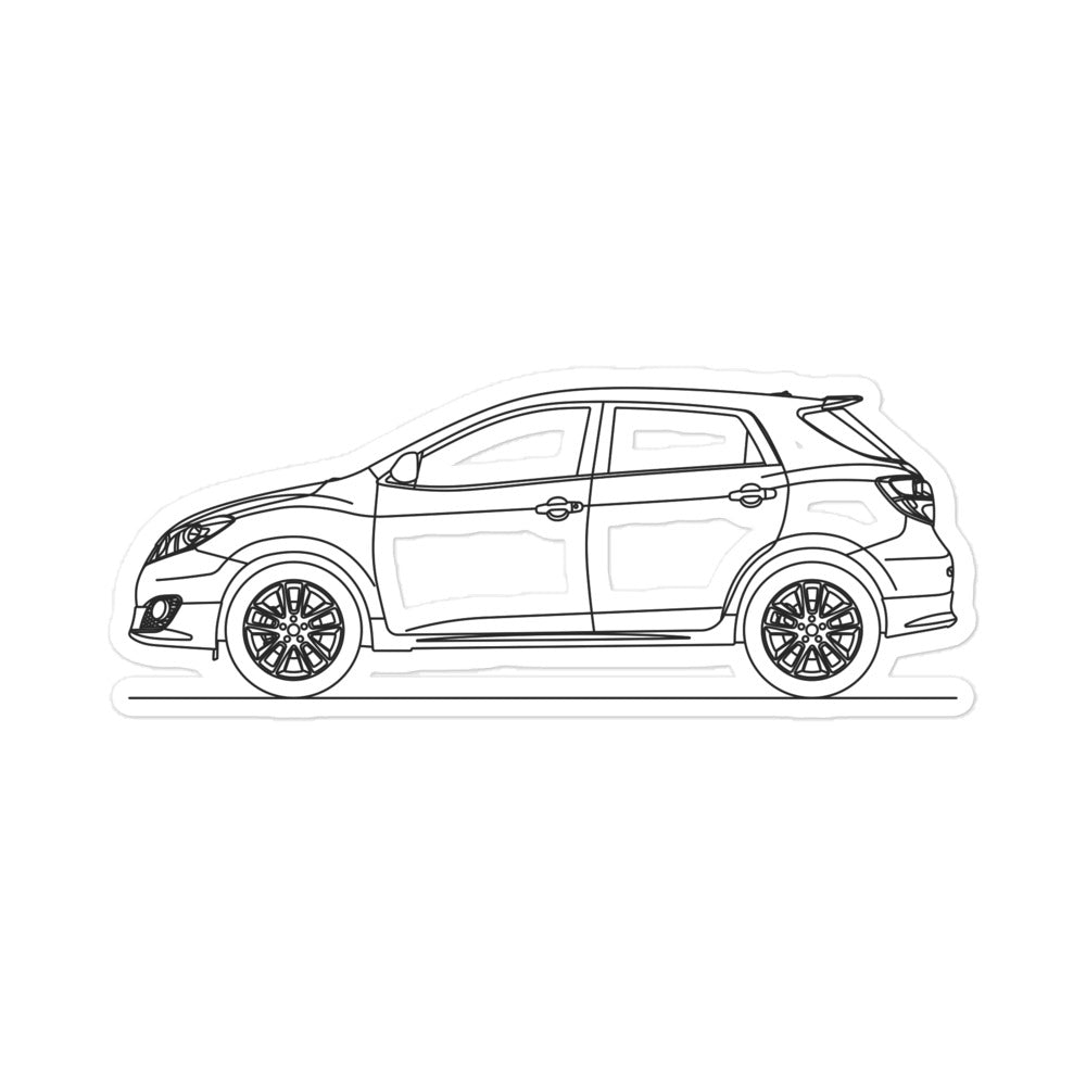 Toyota Matrix XRS Outline sticker design showcased