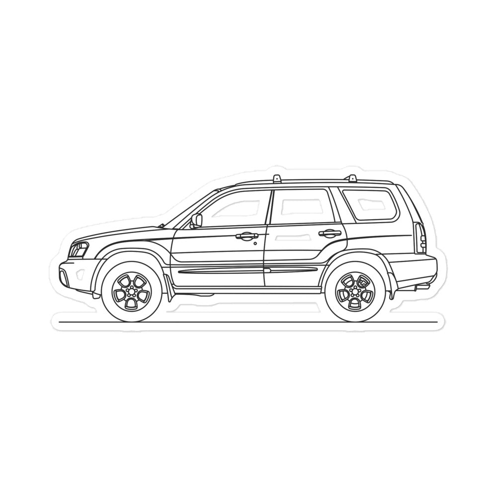 Subaru Forester SG Silhouette sticker on a vehicle