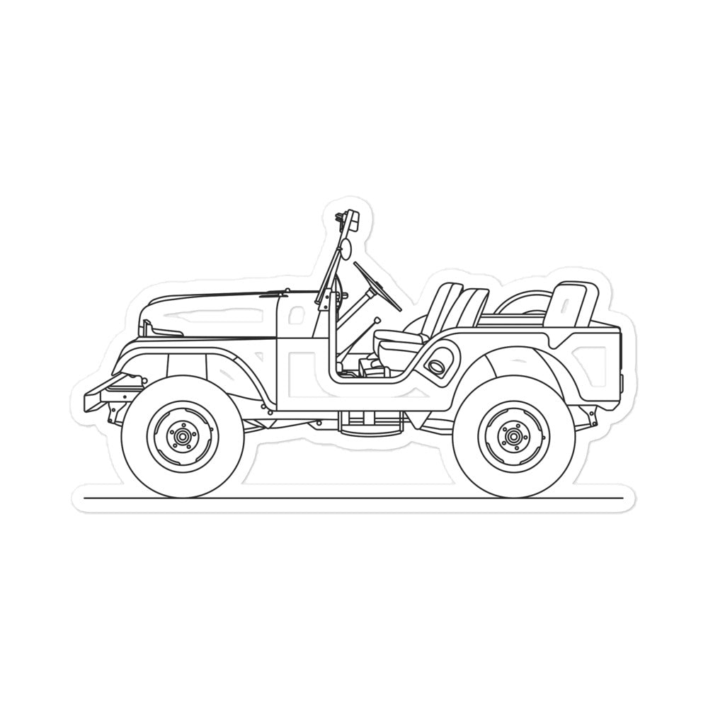 Cj5 Sticker Jeep Willys CJ-5 Sticker – Artlines Design