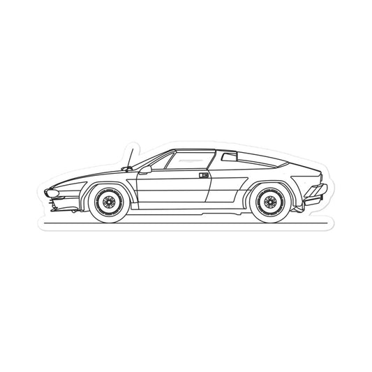 Lamborghini Jalpa Outline sticker on a surface