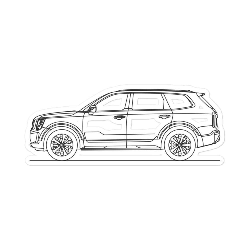 Kia Telluride Outline sticker on a vehicle