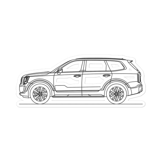 Kia Telluride Outline sticker on a vehicle