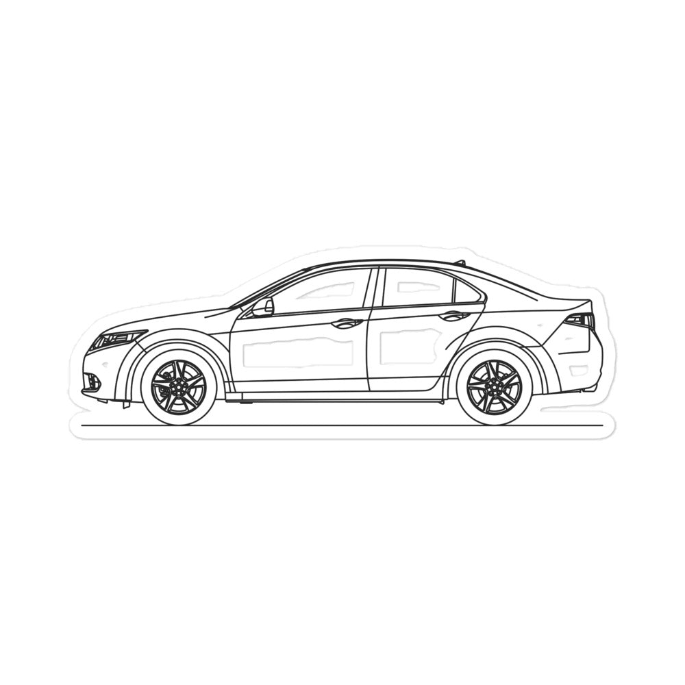 Acura TSX CU2 Outline sticker on display