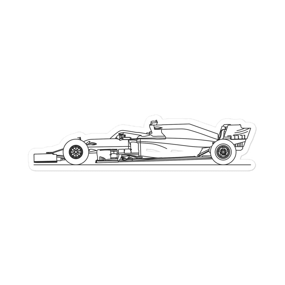 McLaren MCL35M Outline sticker on display
