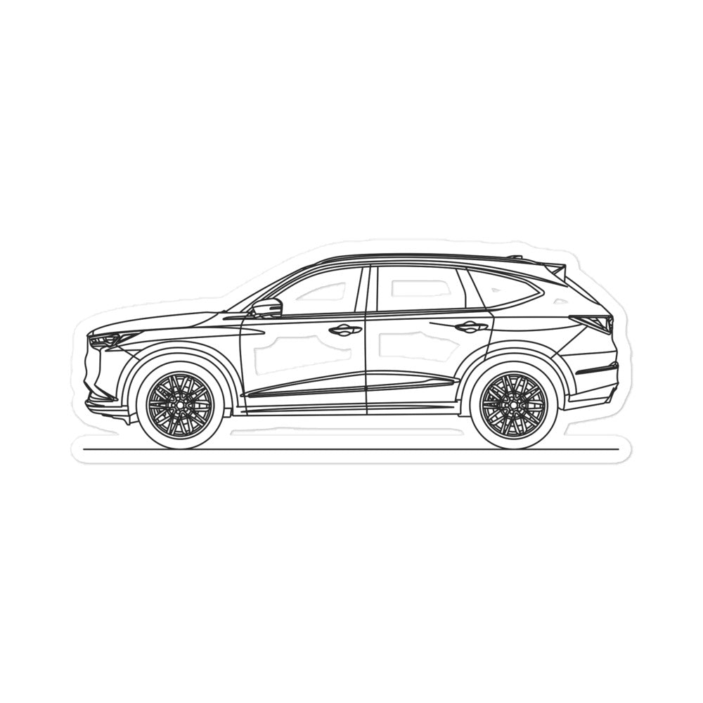 Acura MDX YD4 Outline sticker on vehicle