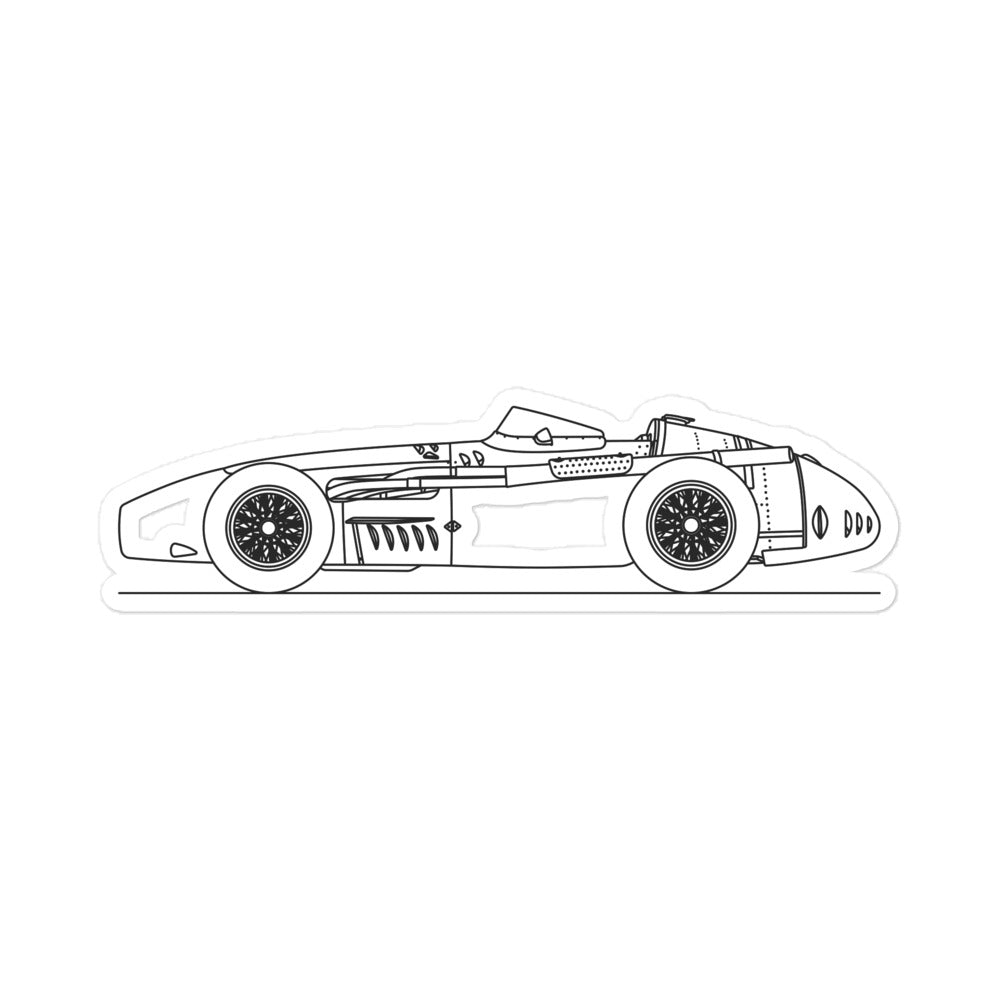 Maserati 250F Silhouette sticker on laptop