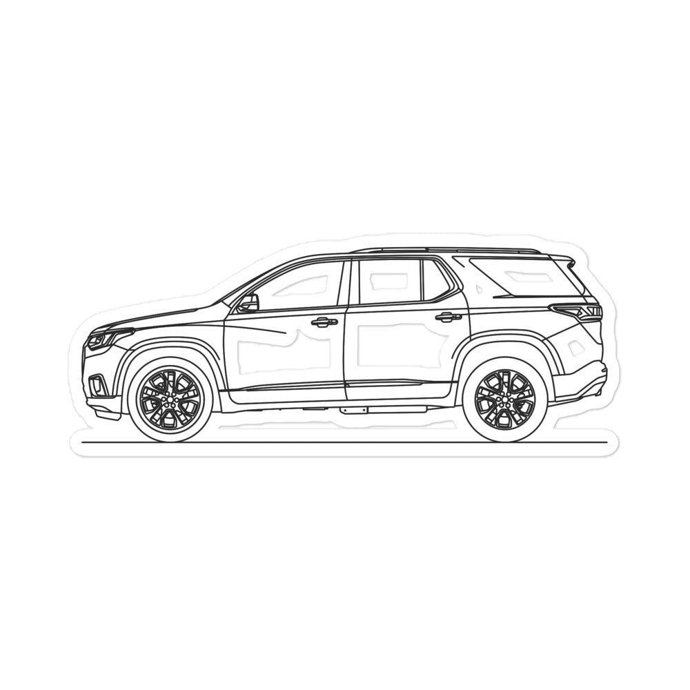 Chevrolet Traverse 2nd Gen Outline sticker design