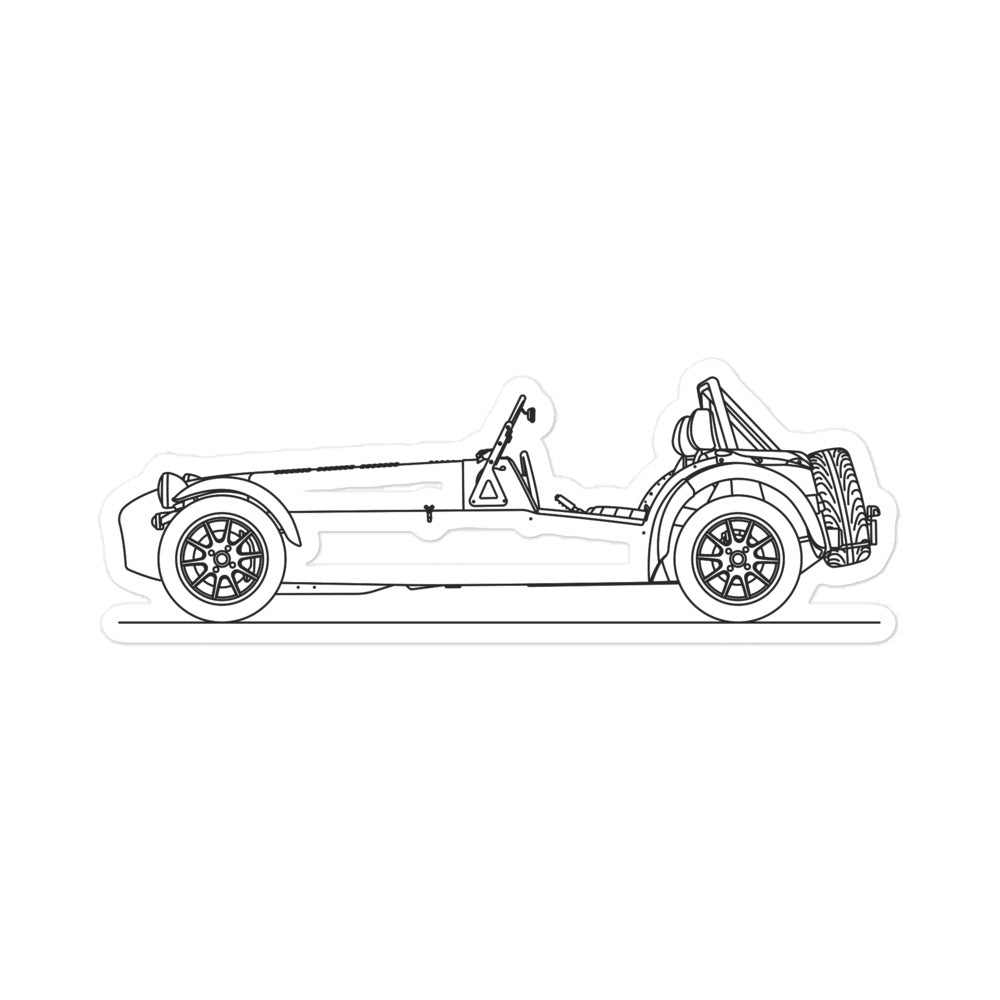 Caterham Seven Silhouette sticker on a toolbox
