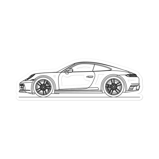 Porsche 911 992 Carrera GTS Outline sticker design