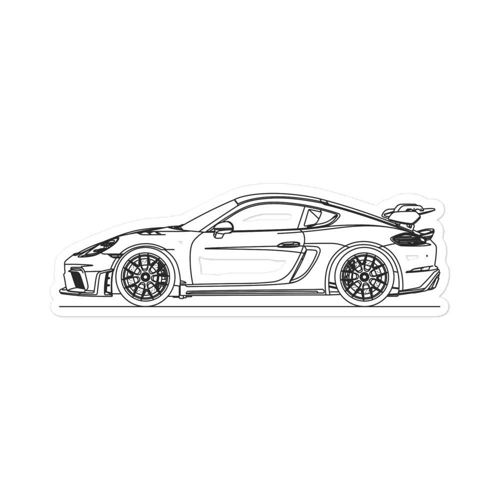 Porsche 718 GT4 RS Silhouette sticker design
