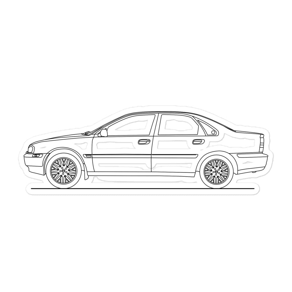First Gen Volvo S80 Outline sticker design