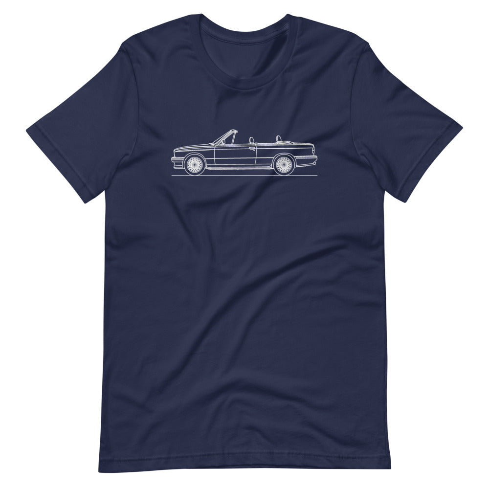 BMW E30 M3 Cabriolet T-shirt Navy - Artlines Design