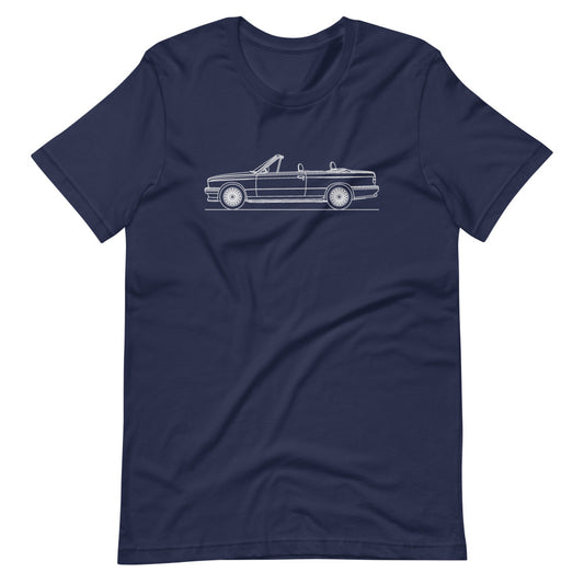 BMW E30 M3 Cabriolet T-shirt Navy - Artlines Design