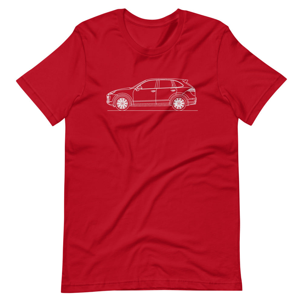 Porsche Cayenne Turbo E2 T-shirt Red - Artlines Design