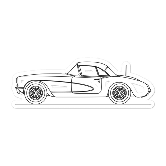 Chevrolet Corvette C1 Outline design on sticker