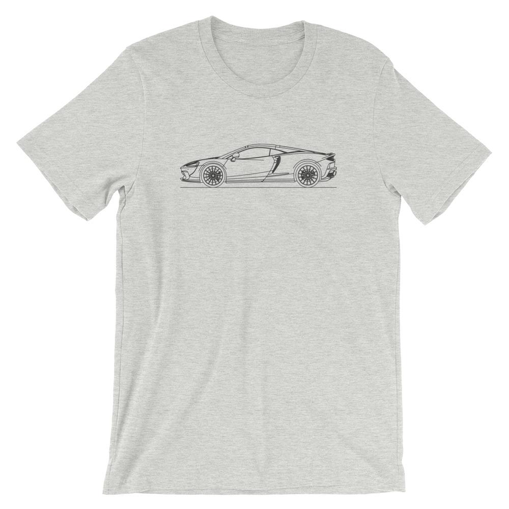 McLaren GT t-shirt displayed on a plain background