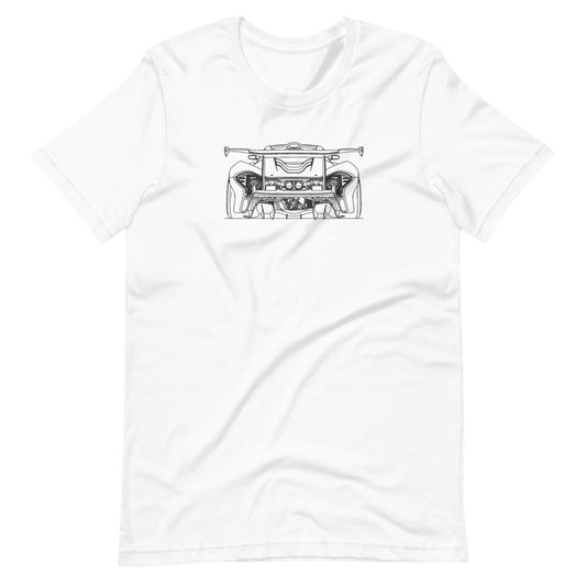 McLaren P1 GTR rear t-shirt design