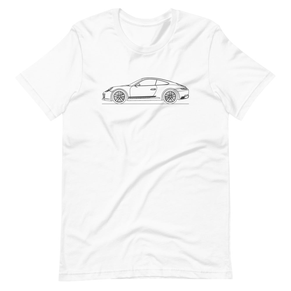 Porsche 911 991.2 Carrera T T-shirt White