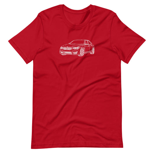 BMW F80 M3 FTQ T-shirt Red - Artlines Design