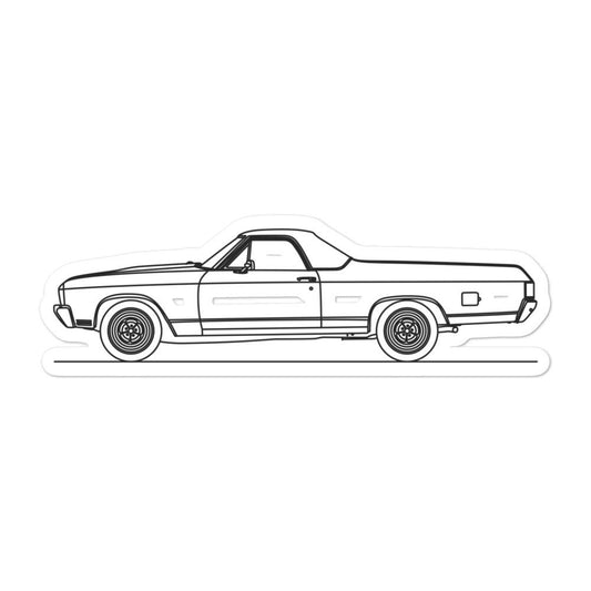 Chevrolet El Camino SS Outline sticker on display