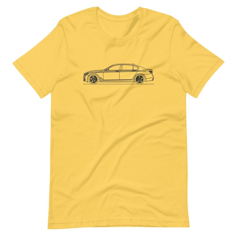 BMW G12 M760Li T-shirt Yellow - Artlines Design