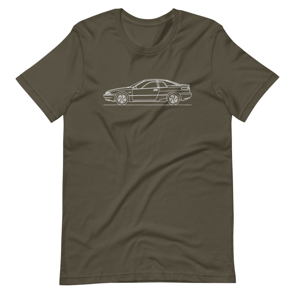 Subaru SVX t-shirt displayed on a flat surface