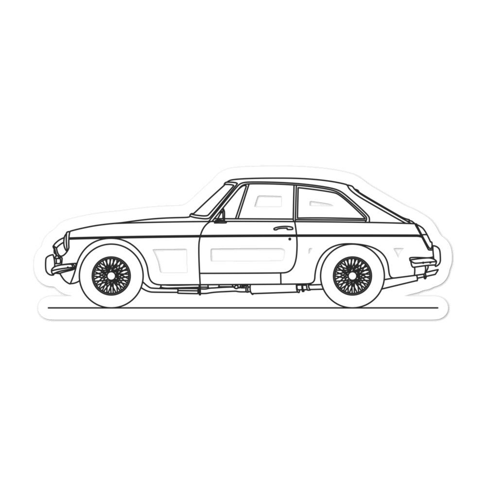 MG MGB Silhouette sticker on a surface
