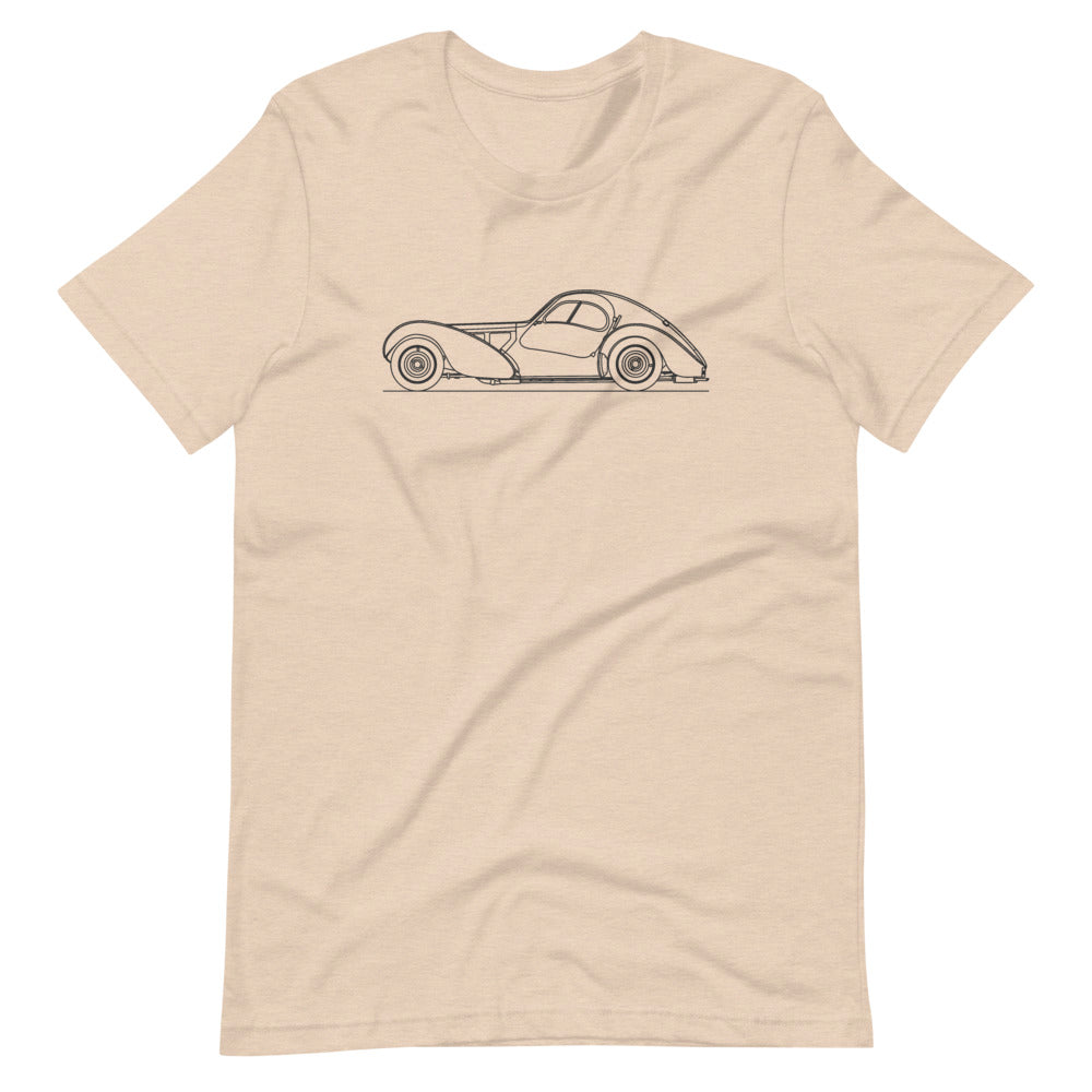 Bugatti Type 57SC Atlantic T-shirt Heather Dust - Artlines Design