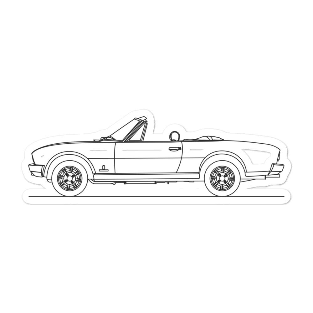 Peugeot 504 Cabrio Outline sticker on display