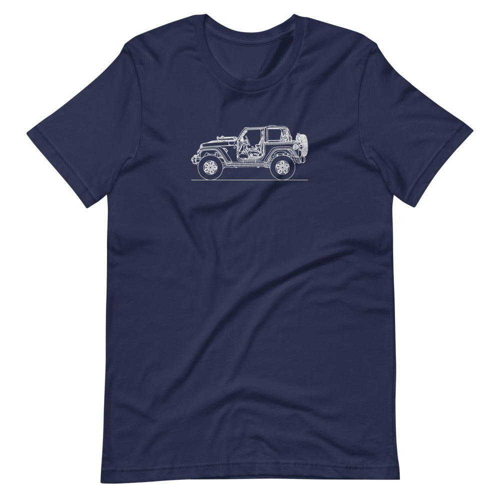 Jeep Wrangler Rubicon JL silhouette t-shirt design